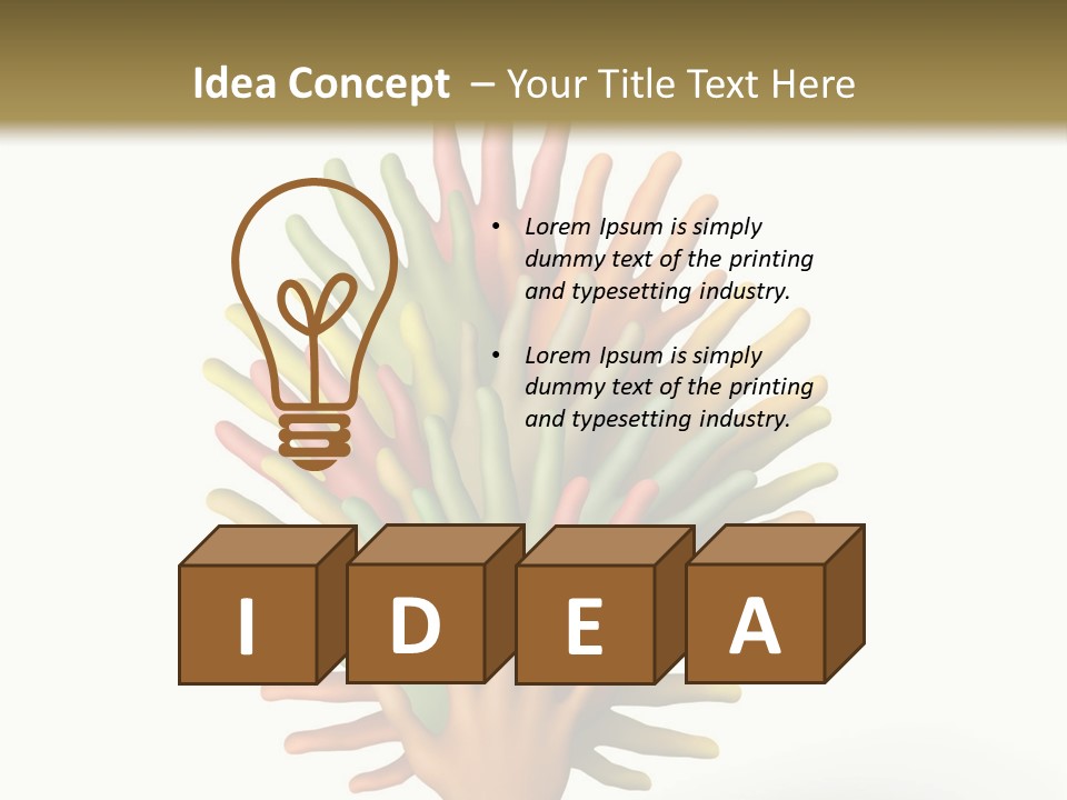 The Tree Made Of Multicolored Plasticine Hands On A White Background PowerPoint Template