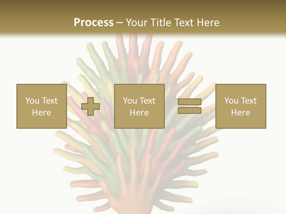 The Tree Made Of Multicolored Plasticine Hands On A White Background PowerPoint Template