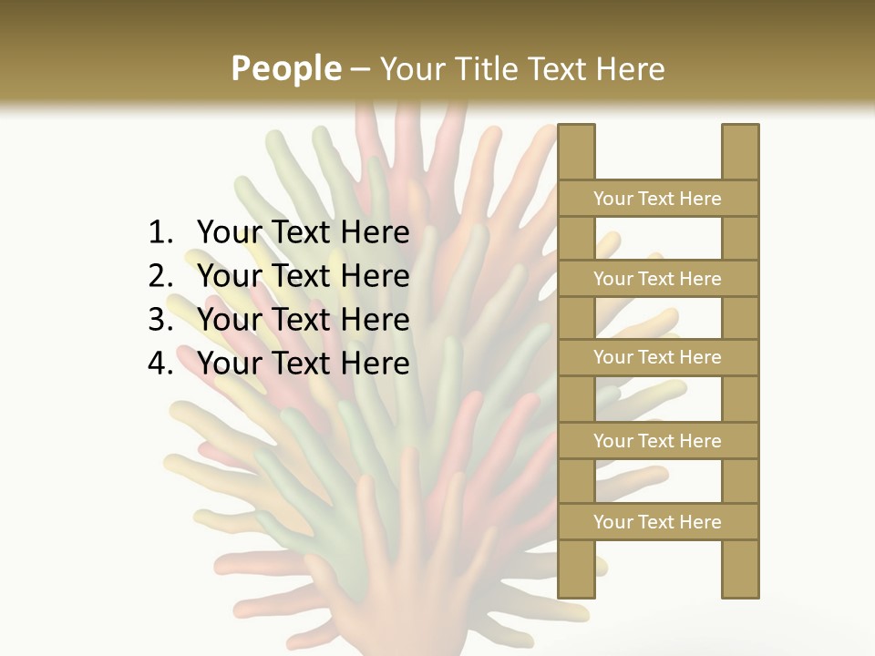 The Tree Made Of Multicolored Plasticine Hands On A White Background PowerPoint Template