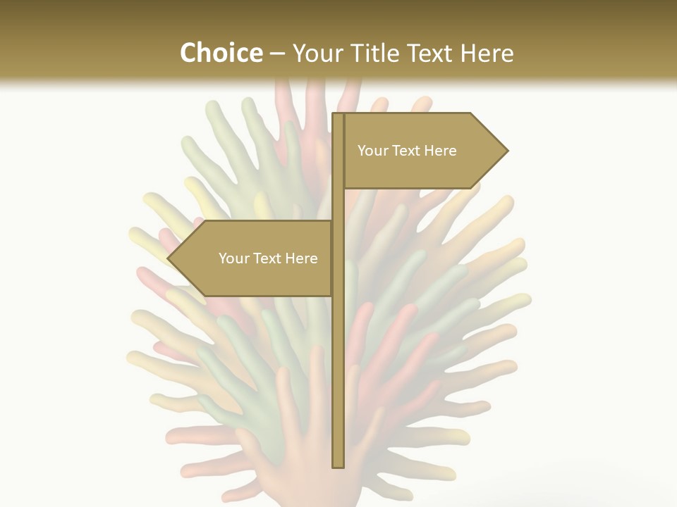 The Tree Made Of Multicolored Plasticine Hands On A White Background PowerPoint Template