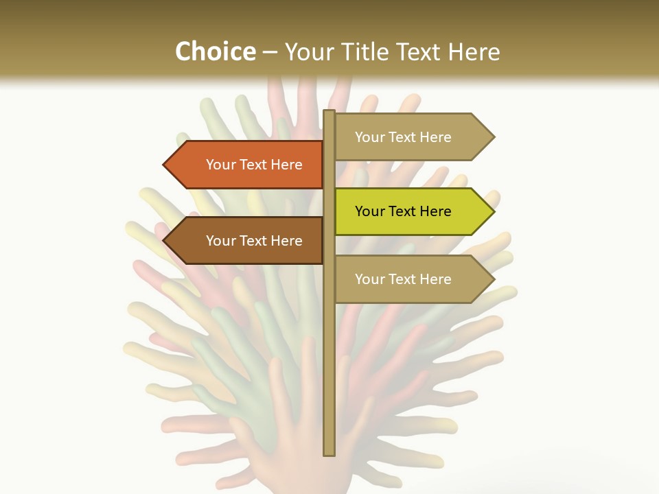 The Tree Made Of Multicolored Plasticine Hands On A White Background PowerPoint Template