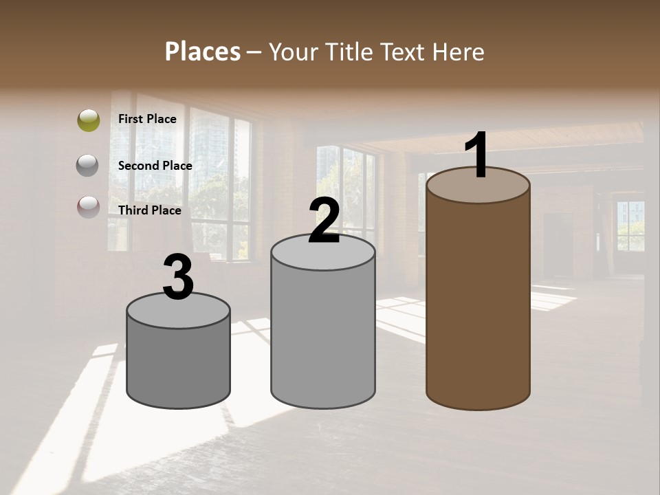 Old Brick Building Is Under Reconstruction For Modern Office Spaces. Downtown Toronto. PowerPoint Template