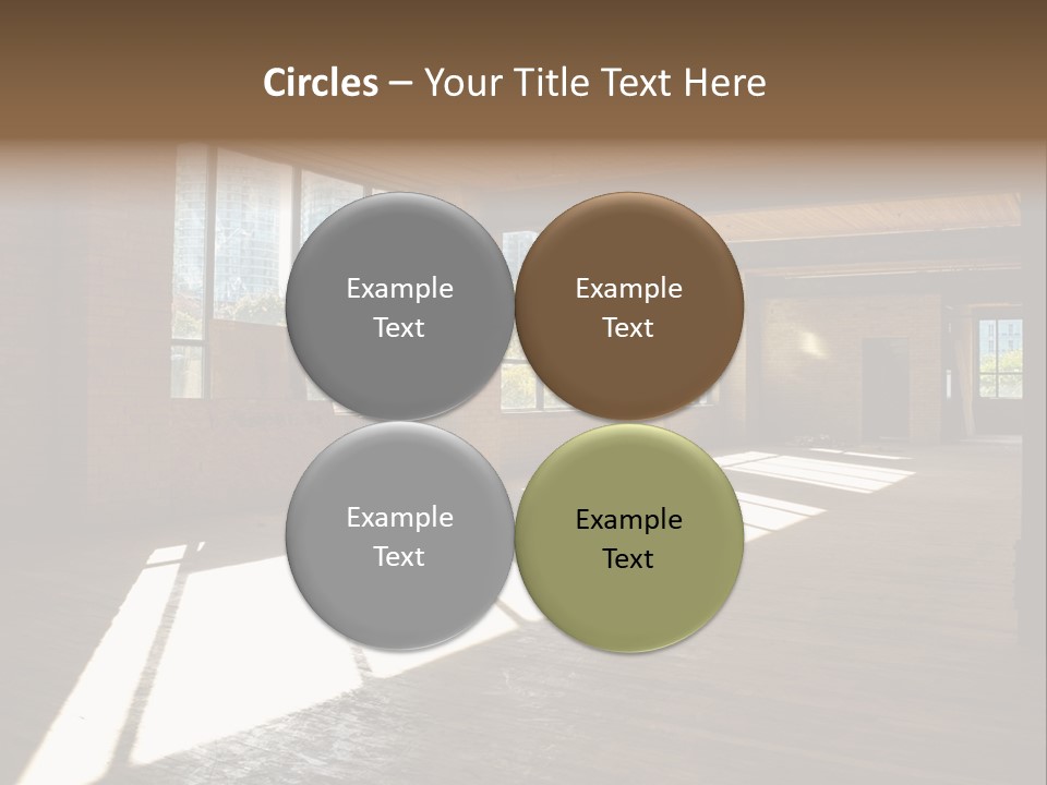 Old Brick Building Is Under Reconstruction For Modern Office Spaces. Downtown Toronto. PowerPoint Template