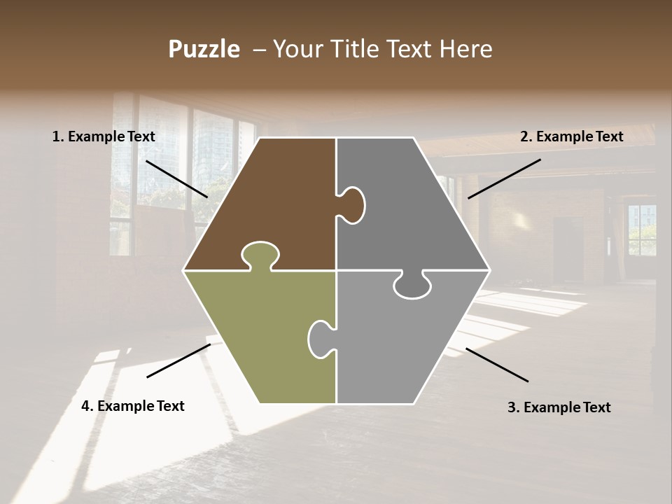 Old Brick Building Is Under Reconstruction For Modern Office Spaces. Downtown Toronto. PowerPoint Template