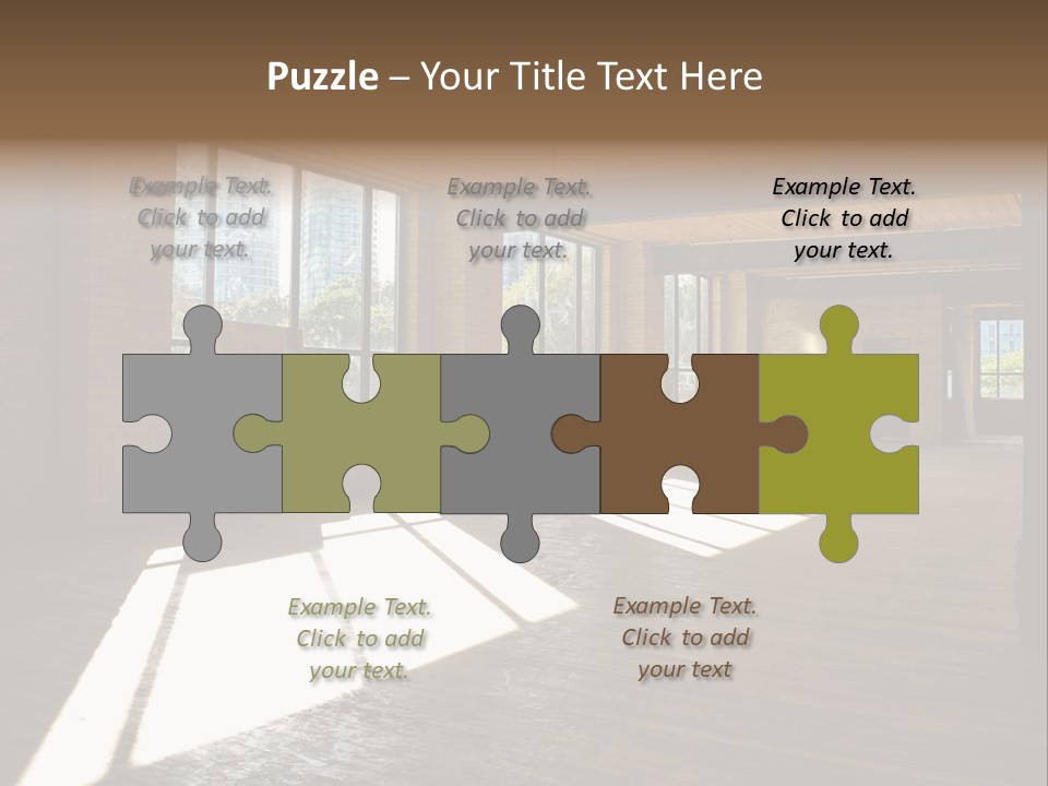 Old Brick Building Is Under Reconstruction For Modern Office Spaces. Downtown Toronto. PowerPoint Template