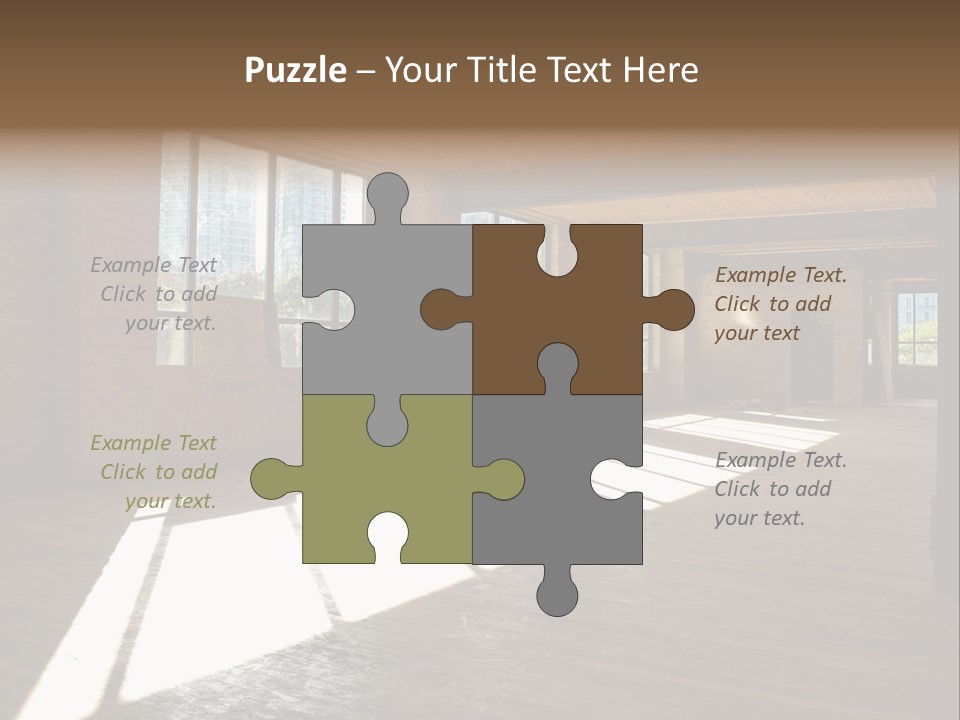 Old Brick Building Is Under Reconstruction For Modern Office Spaces. Downtown Toronto. PowerPoint Template