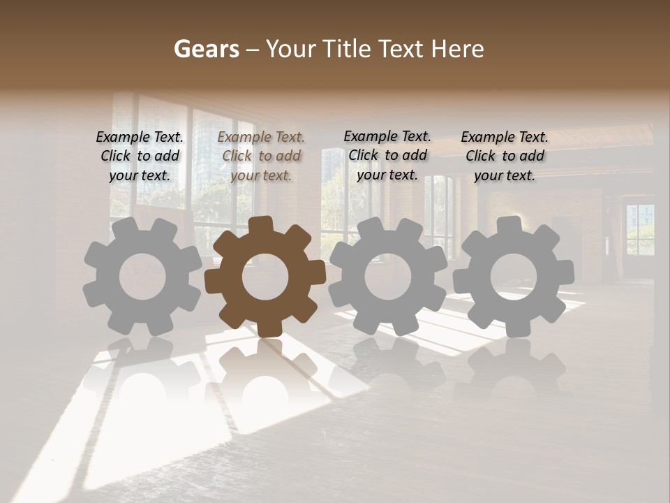 Old Brick Building Is Under Reconstruction For Modern Office Spaces. Downtown Toronto. PowerPoint Template