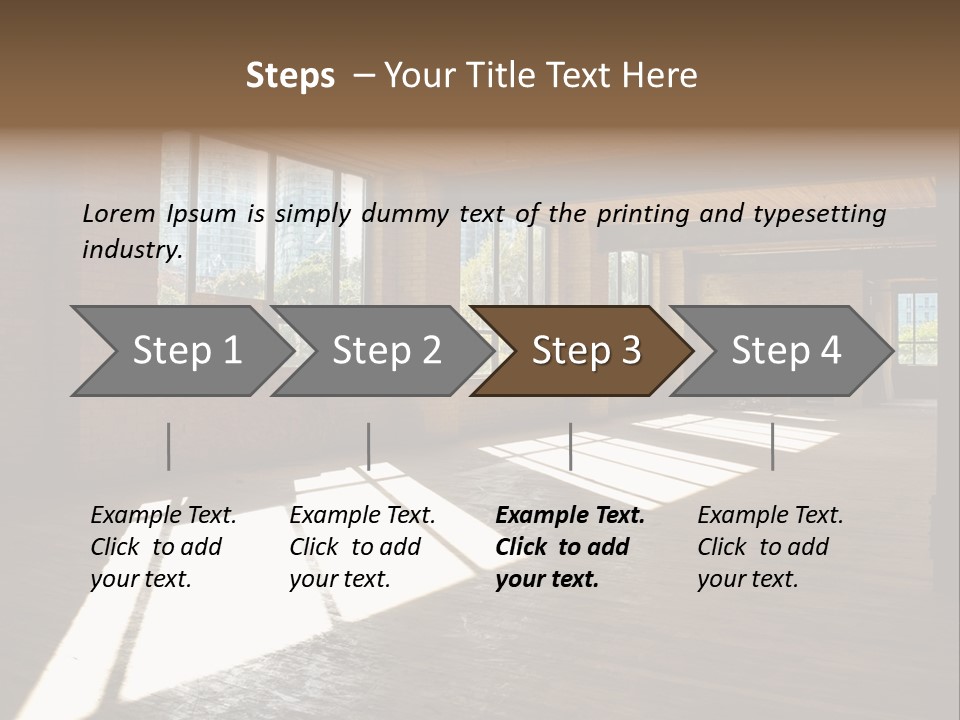 Old Brick Building Is Under Reconstruction For Modern Office Spaces. Downtown Toronto. PowerPoint Template