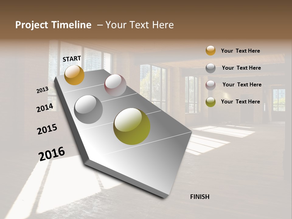 Old Brick Building Is Under Reconstruction For Modern Office Spaces. Downtown Toronto. PowerPoint Template