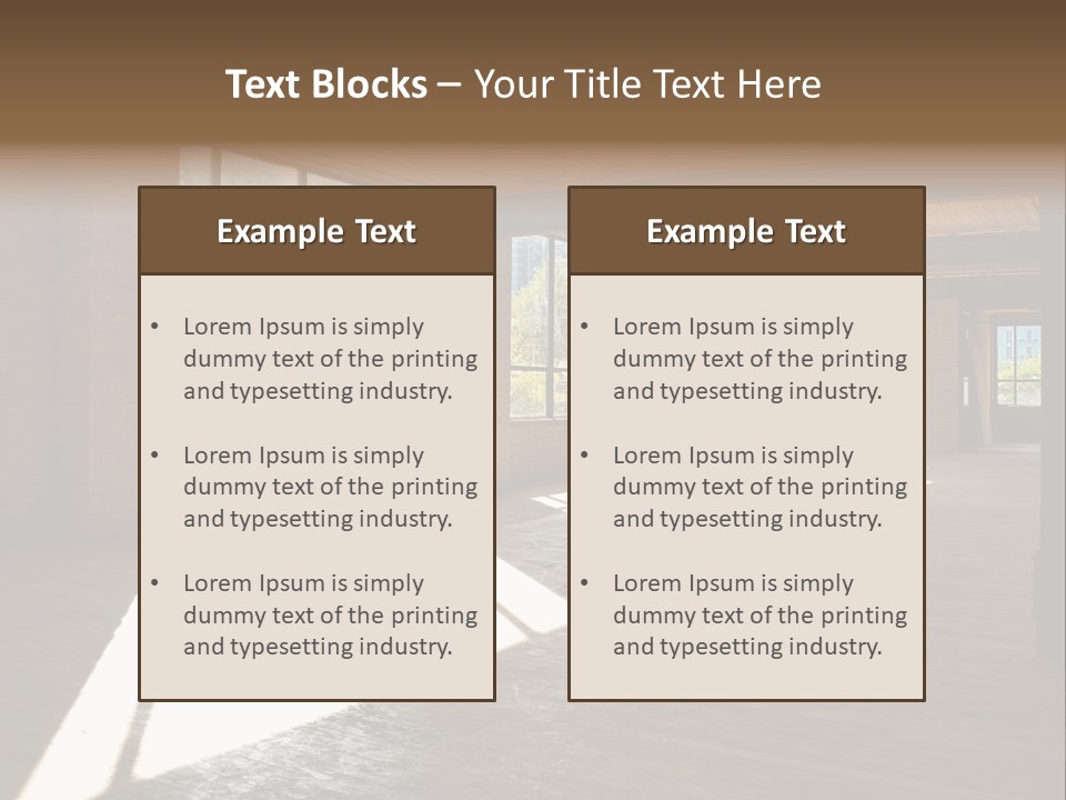Old Brick Building Is Under Reconstruction For Modern Office Spaces. Downtown Toronto. PowerPoint Template