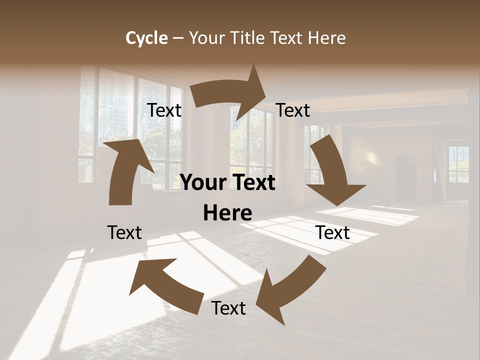 Old Brick Building Is Under Reconstruction For Modern Office Spaces. Downtown Toronto. PowerPoint Template