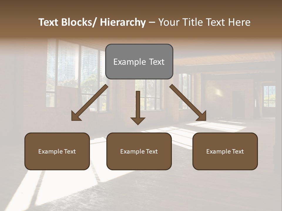 Old Brick Building Is Under Reconstruction For Modern Office Spaces. Downtown Toronto. PowerPoint Template