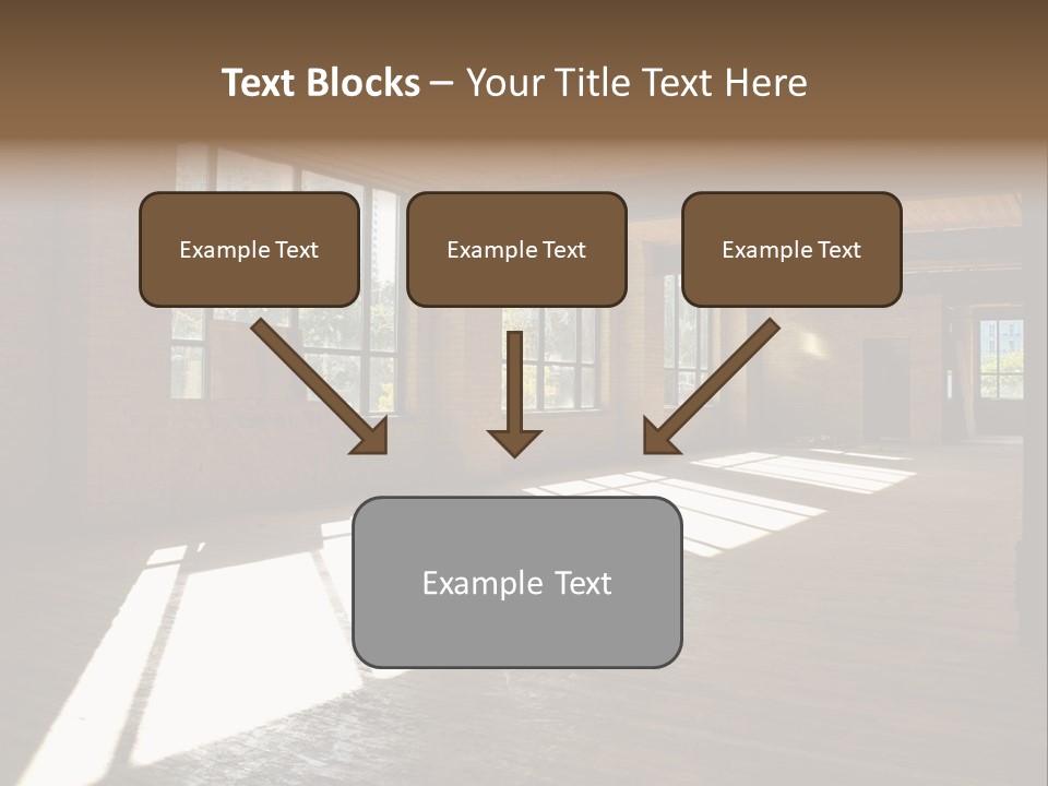Old Brick Building Is Under Reconstruction For Modern Office Spaces. Downtown Toronto. PowerPoint Template