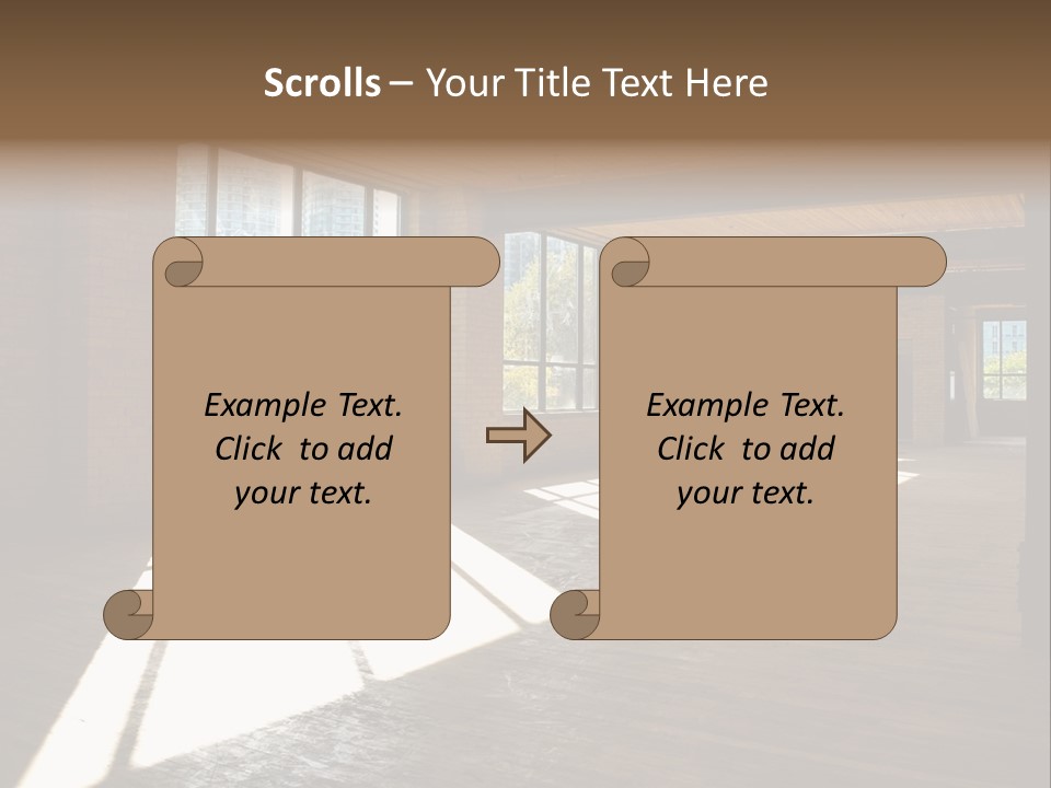 Old Brick Building Is Under Reconstruction For Modern Office Spaces. Downtown Toronto. PowerPoint Template