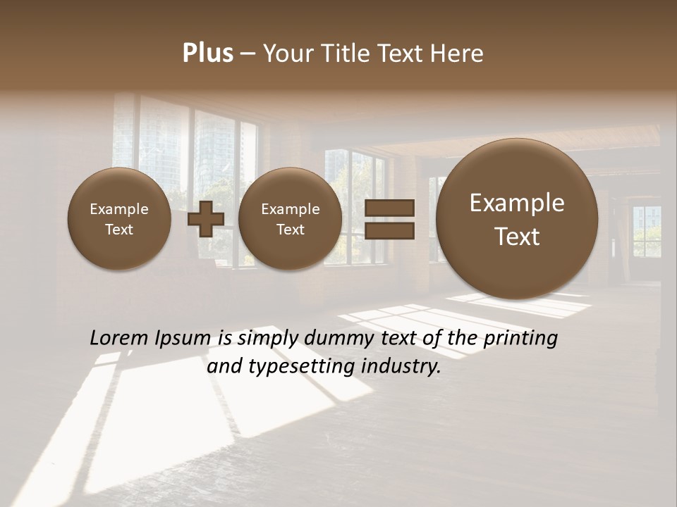 Old Brick Building Is Under Reconstruction For Modern Office Spaces. Downtown Toronto. PowerPoint Template
