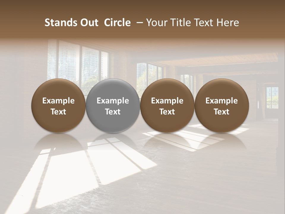 Old Brick Building Is Under Reconstruction For Modern Office Spaces. Downtown Toronto. PowerPoint Template