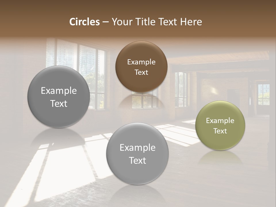 Old Brick Building Is Under Reconstruction For Modern Office Spaces. Downtown Toronto. PowerPoint Template