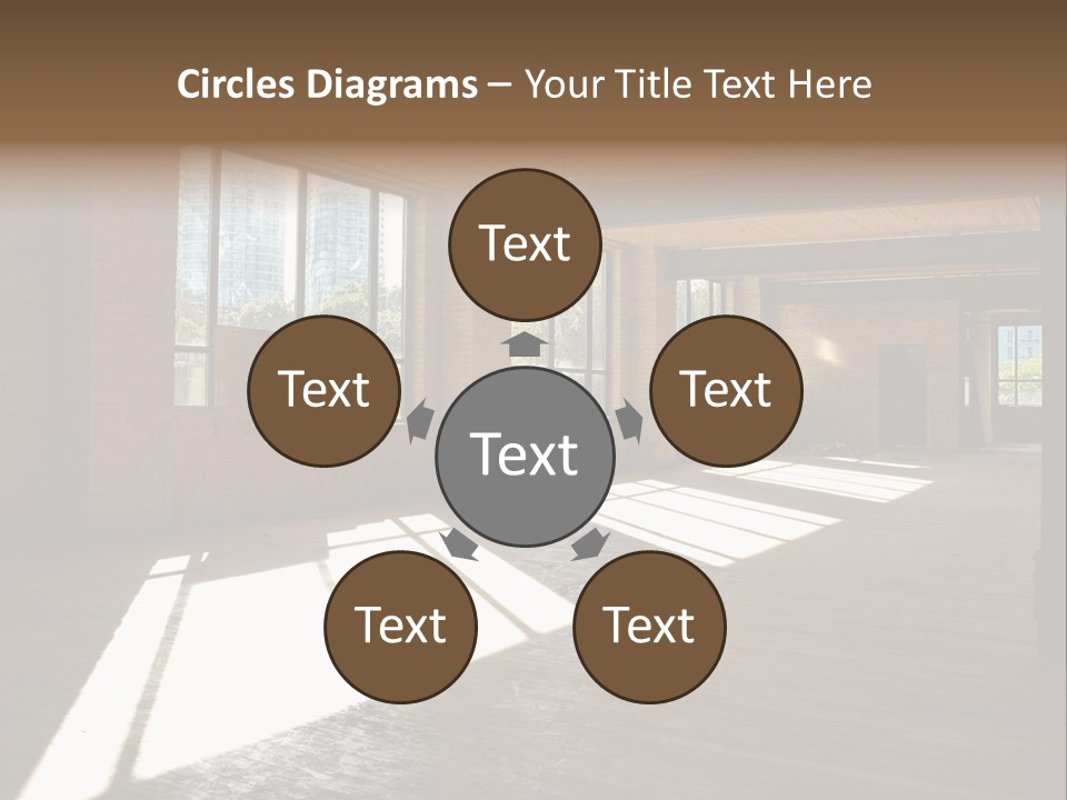 Old Brick Building Is Under Reconstruction For Modern Office Spaces. Downtown Toronto. PowerPoint Template
