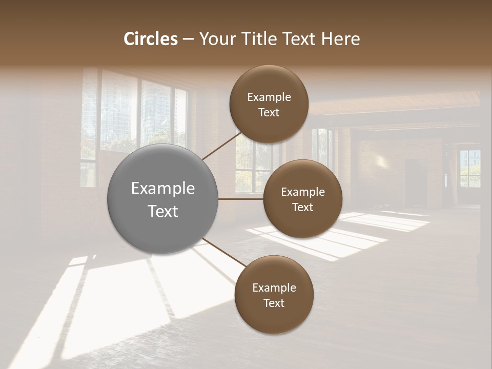 Old Brick Building Is Under Reconstruction For Modern Office Spaces. Downtown Toronto. PowerPoint Template