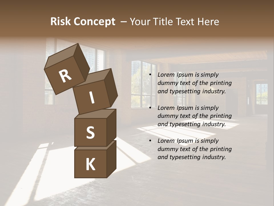 Old Brick Building Is Under Reconstruction For Modern Office Spaces. Downtown Toronto. PowerPoint Template