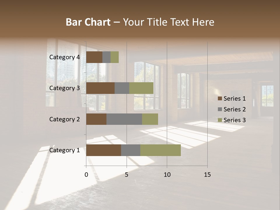 Old Brick Building Is Under Reconstruction For Modern Office Spaces. Downtown Toronto. PowerPoint Template
