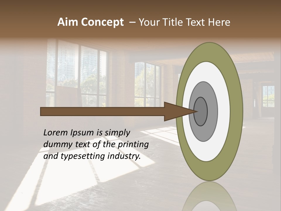 Old Brick Building Is Under Reconstruction For Modern Office Spaces. Downtown Toronto. PowerPoint Template