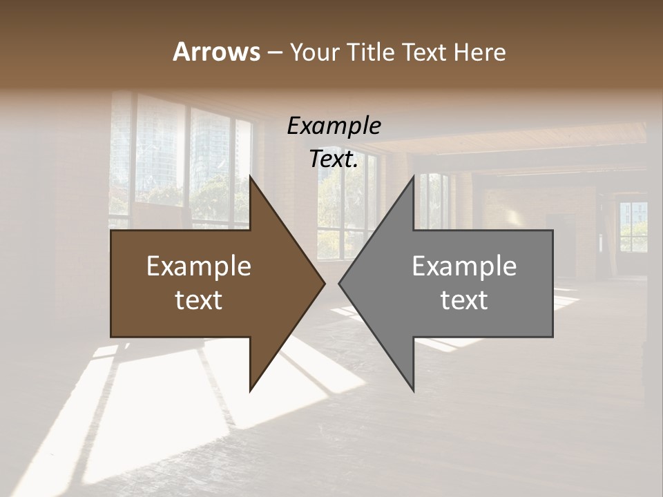 Old Brick Building Is Under Reconstruction For Modern Office Spaces. Downtown Toronto. PowerPoint Template