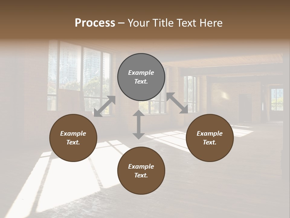 Old Brick Building Is Under Reconstruction For Modern Office Spaces. Downtown Toronto. PowerPoint Template