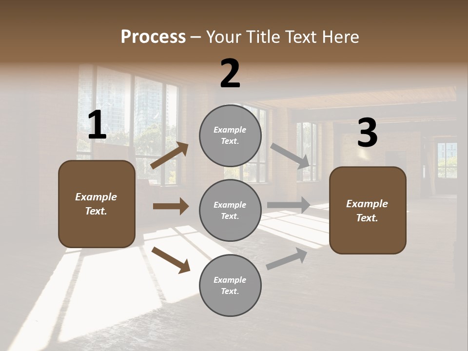 Old Brick Building Is Under Reconstruction For Modern Office Spaces. Downtown Toronto. PowerPoint Template