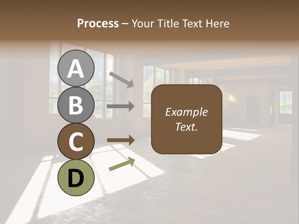 Old Brick Building Is Under Reconstruction For Modern Office Spaces. Downtown Toronto. PowerPoint Template