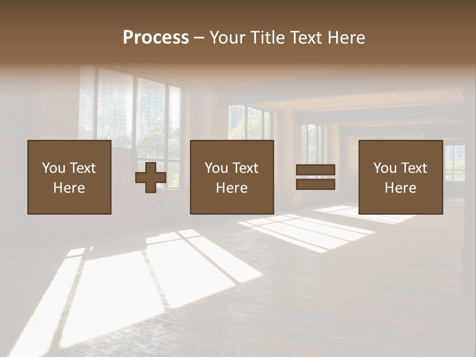 Old Brick Building Is Under Reconstruction For Modern Office Spaces. Downtown Toronto. PowerPoint Template