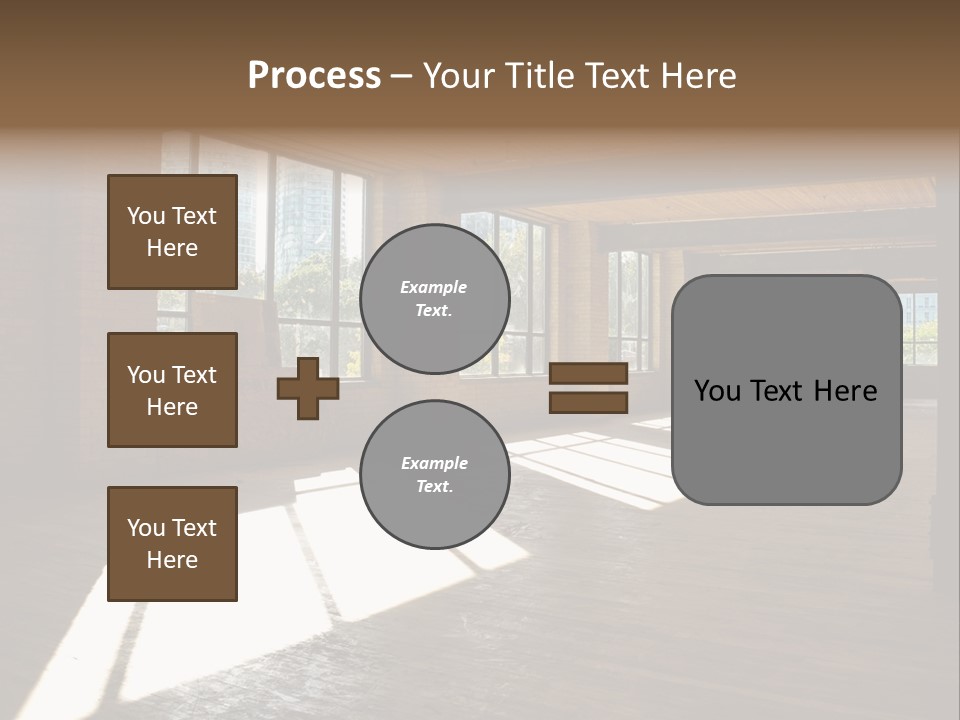 Old Brick Building Is Under Reconstruction For Modern Office Spaces. Downtown Toronto. PowerPoint Template