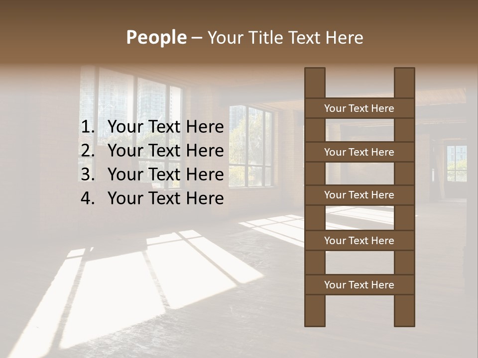 Old Brick Building Is Under Reconstruction For Modern Office Spaces. Downtown Toronto. PowerPoint Template