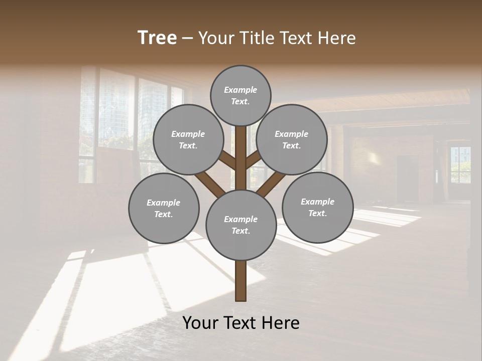 Old Brick Building Is Under Reconstruction For Modern Office Spaces. Downtown Toronto. PowerPoint Template
