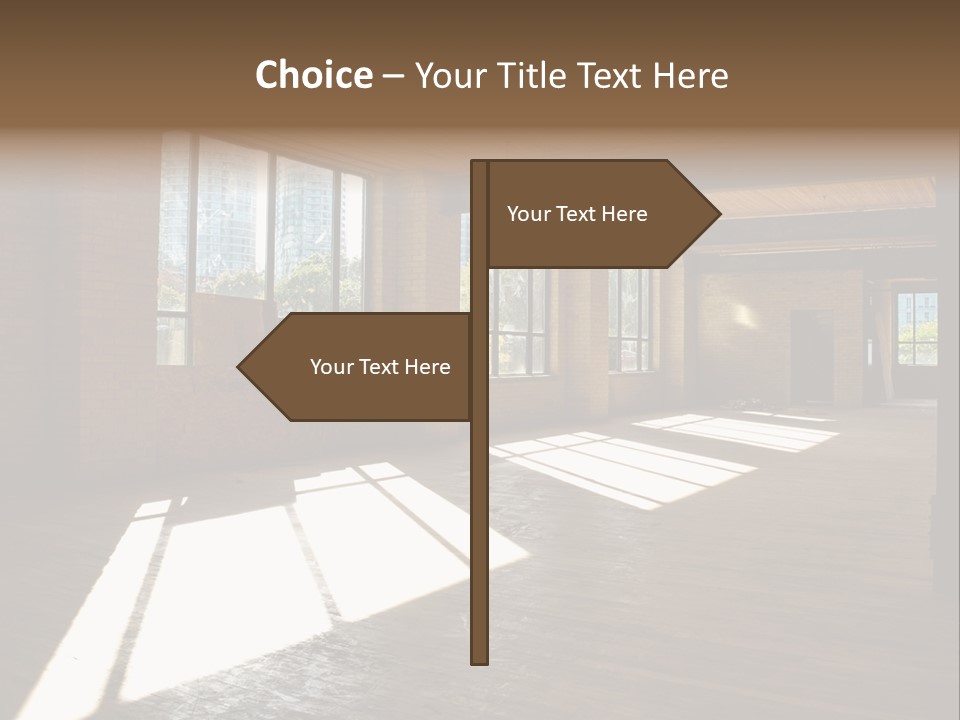 Old Brick Building Is Under Reconstruction For Modern Office Spaces. Downtown Toronto. PowerPoint Template