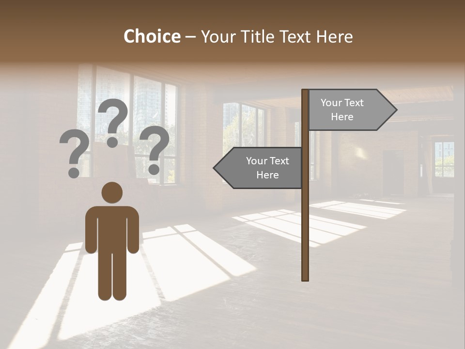 Old Brick Building Is Under Reconstruction For Modern Office Spaces. Downtown Toronto. PowerPoint Template
