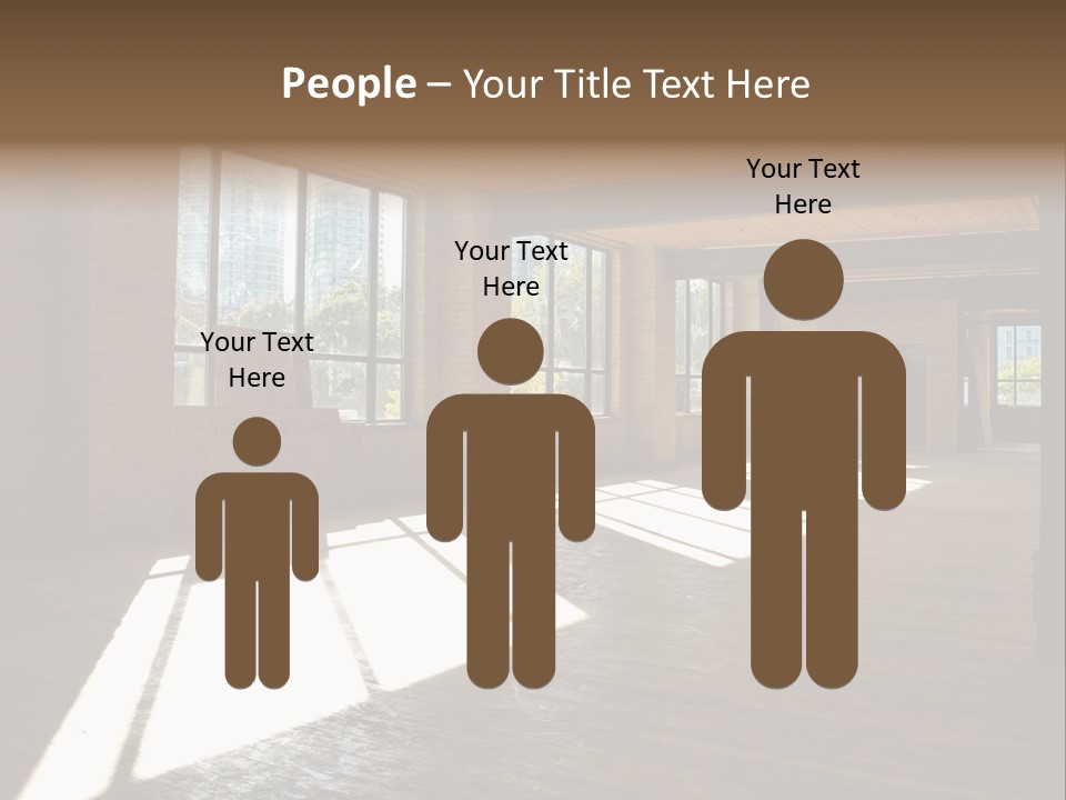 Old Brick Building Is Under Reconstruction For Modern Office Spaces. Downtown Toronto. PowerPoint Template