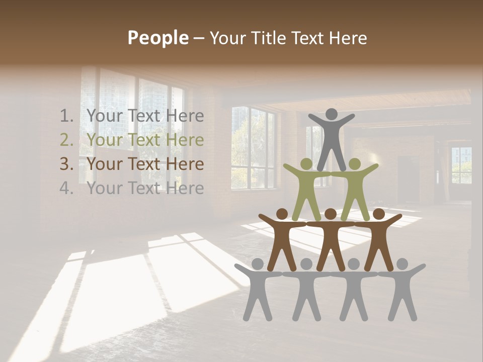 Old Brick Building Is Under Reconstruction For Modern Office Spaces. Downtown Toronto. PowerPoint Template