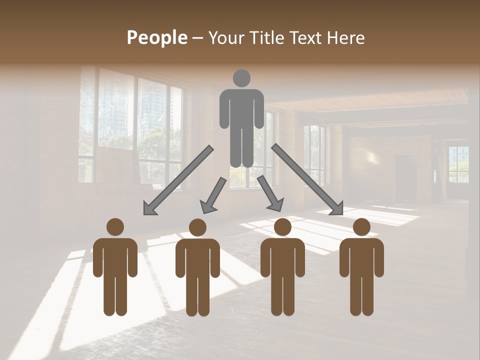 Old Brick Building Is Under Reconstruction For Modern Office Spaces. Downtown Toronto. PowerPoint Template