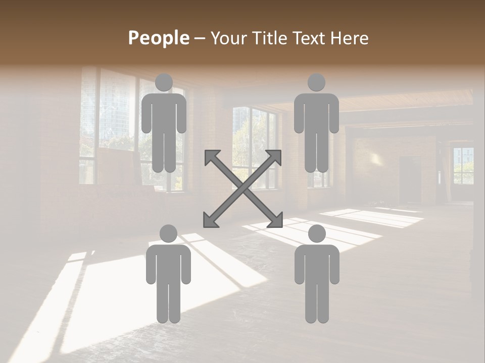 Old Brick Building Is Under Reconstruction For Modern Office Spaces. Downtown Toronto. PowerPoint Template