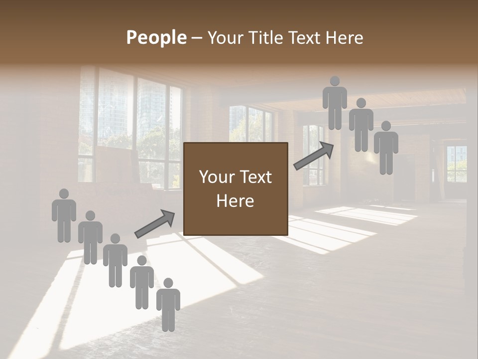 Old Brick Building Is Under Reconstruction For Modern Office Spaces. Downtown Toronto. PowerPoint Template