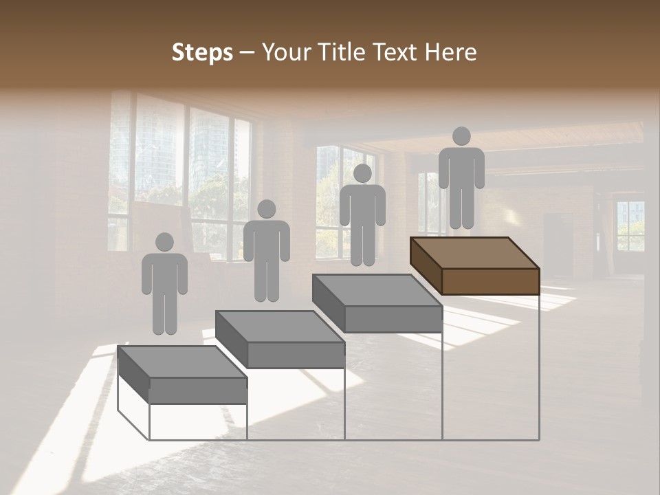 Old Brick Building Is Under Reconstruction For Modern Office Spaces. Downtown Toronto. PowerPoint Template