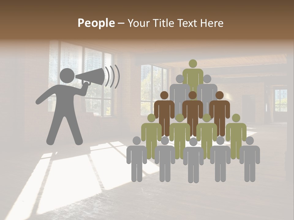 Old Brick Building Is Under Reconstruction For Modern Office Spaces. Downtown Toronto. PowerPoint Template