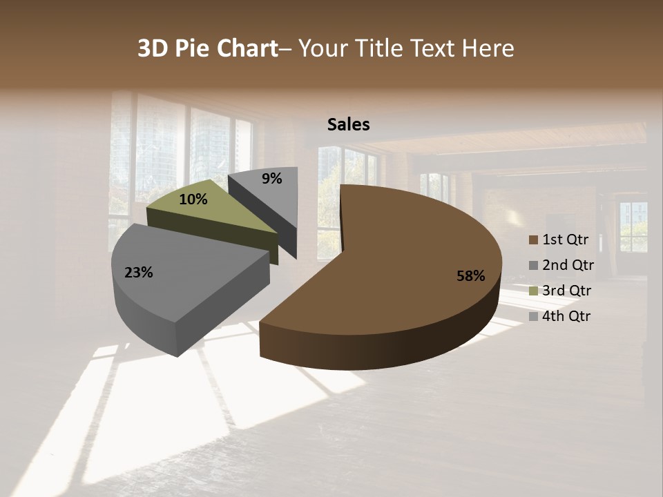 Old Brick Building Is Under Reconstruction For Modern Office Spaces. Downtown Toronto. PowerPoint Template