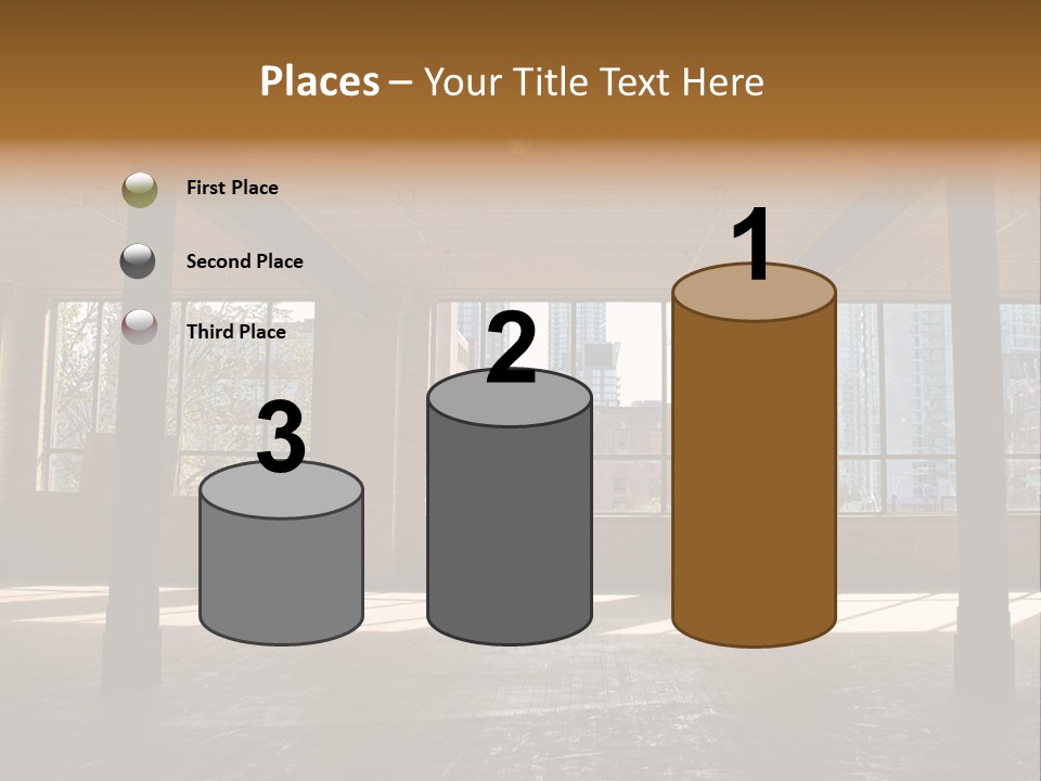 Old Brick Building Is Under Reconstruction For Modern Office Spaces. Downtown Toronto. PowerPoint Template