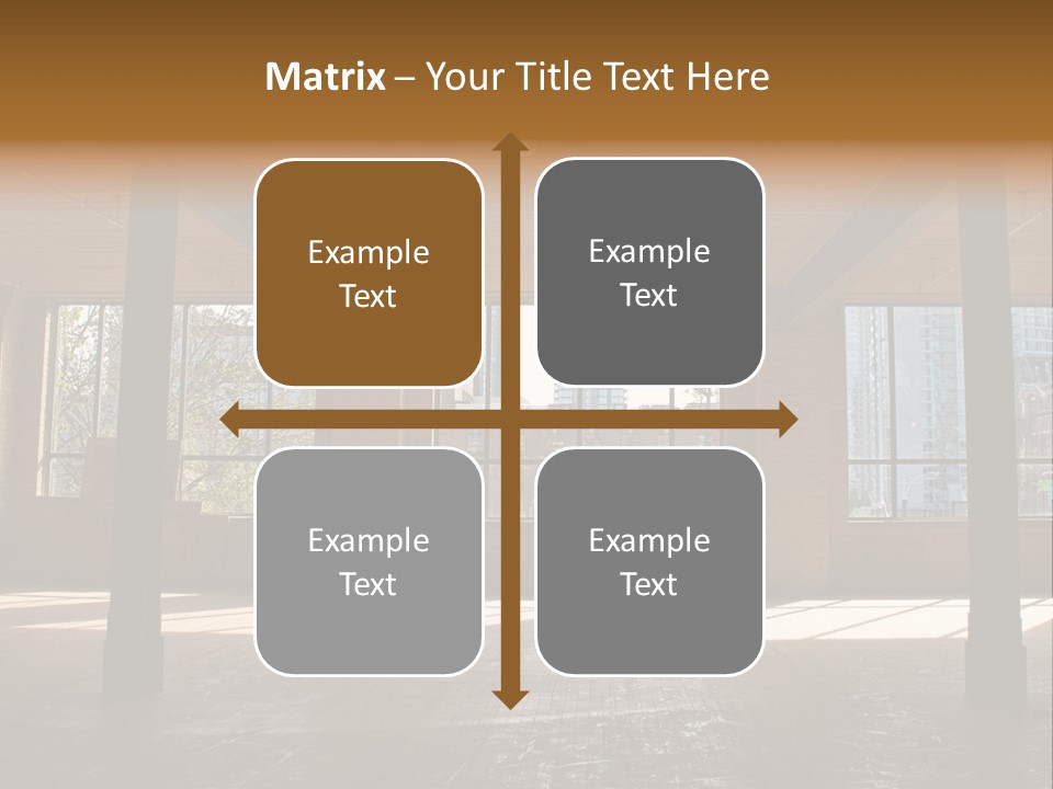 Old Brick Building Is Under Reconstruction For Modern Office Spaces. Downtown Toronto. PowerPoint Template