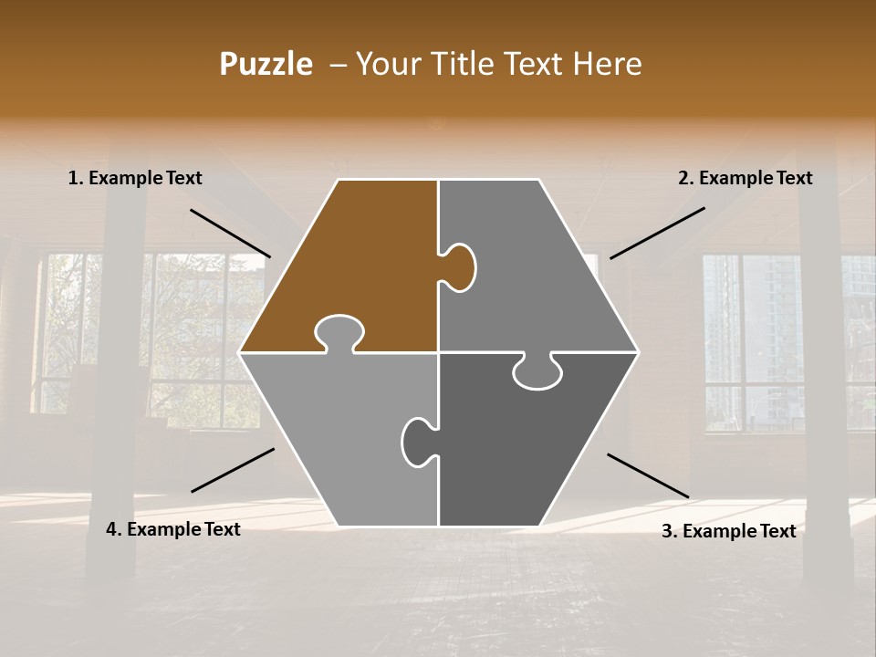 Old Brick Building Is Under Reconstruction For Modern Office Spaces. Downtown Toronto. PowerPoint Template