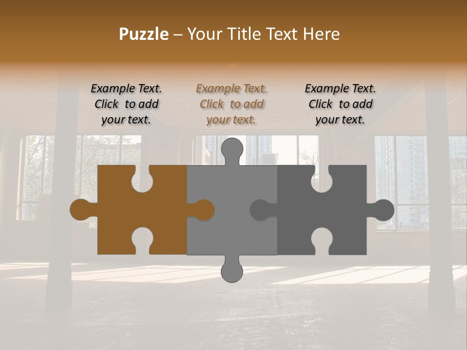 Old Brick Building Is Under Reconstruction For Modern Office Spaces. Downtown Toronto. PowerPoint Template