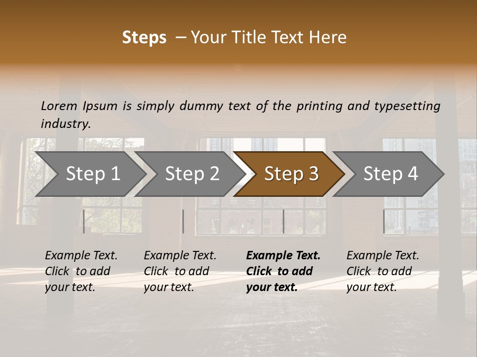 Old Brick Building Is Under Reconstruction For Modern Office Spaces. Downtown Toronto. PowerPoint Template