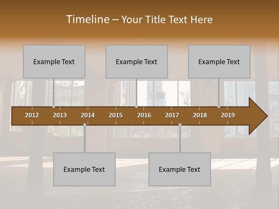 Old Brick Building Is Under Reconstruction For Modern Office Spaces. Downtown Toronto. PowerPoint Template